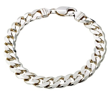 Silver 8 inch curb Bracelet